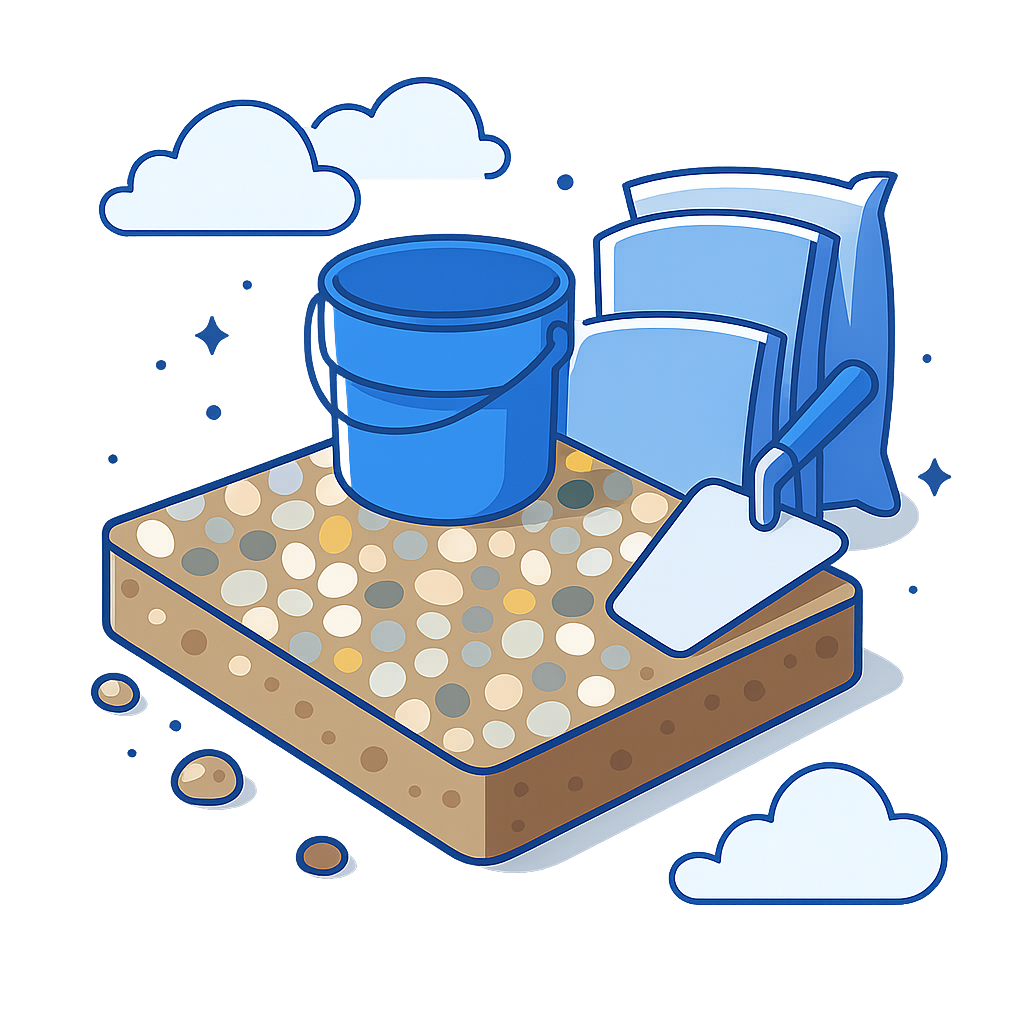 Pictogramme kit Résine poser vous même votre moquette de pierre