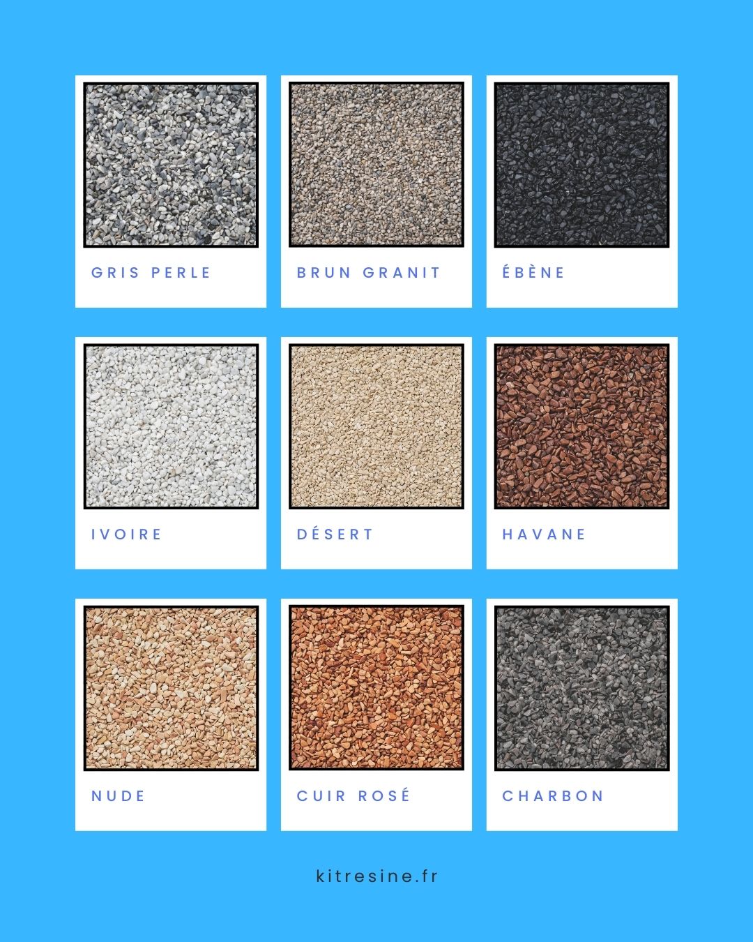 Nuancier kit Résine moquette de pierre